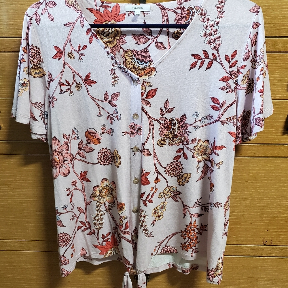 Pink floral top